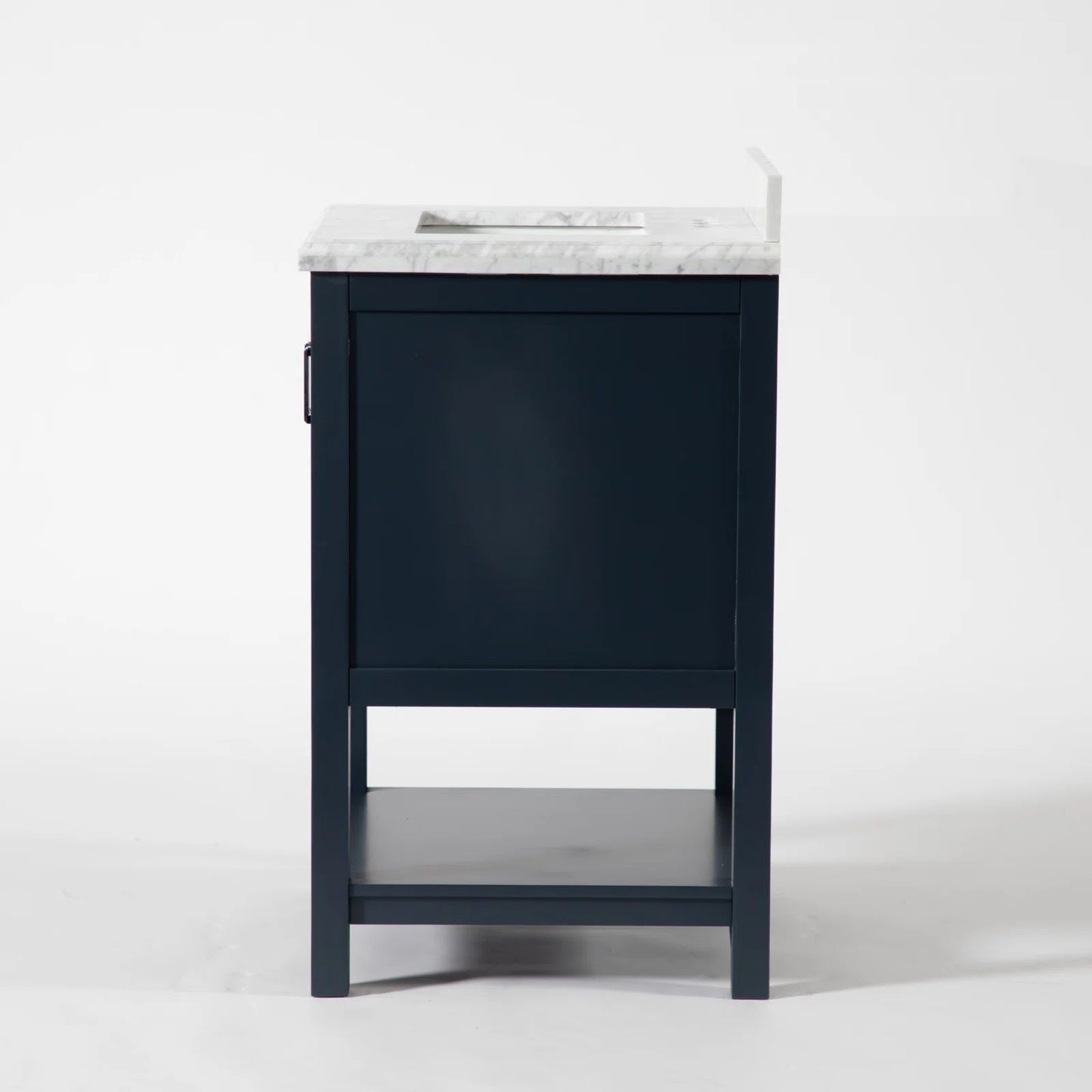 25" Single Sink Bathroom Vanity with Marble Top - Blue