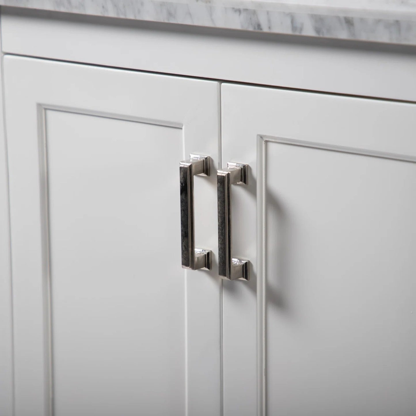 25" Single Sink Bathroom Vanity with Marble Top - Gray